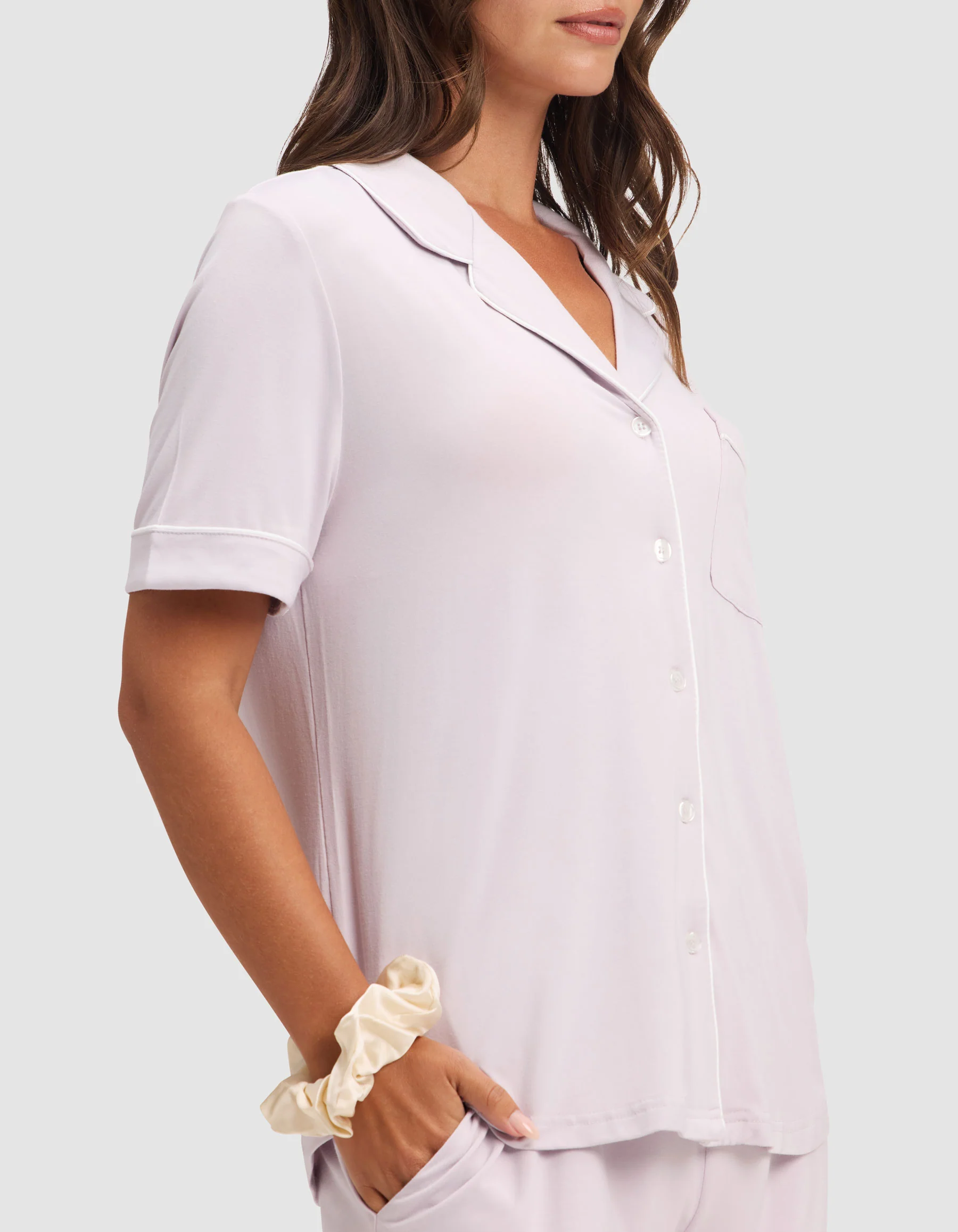 Women's Bamboo Stretch-Knit Short Sleeve Pajama Set - Image 36