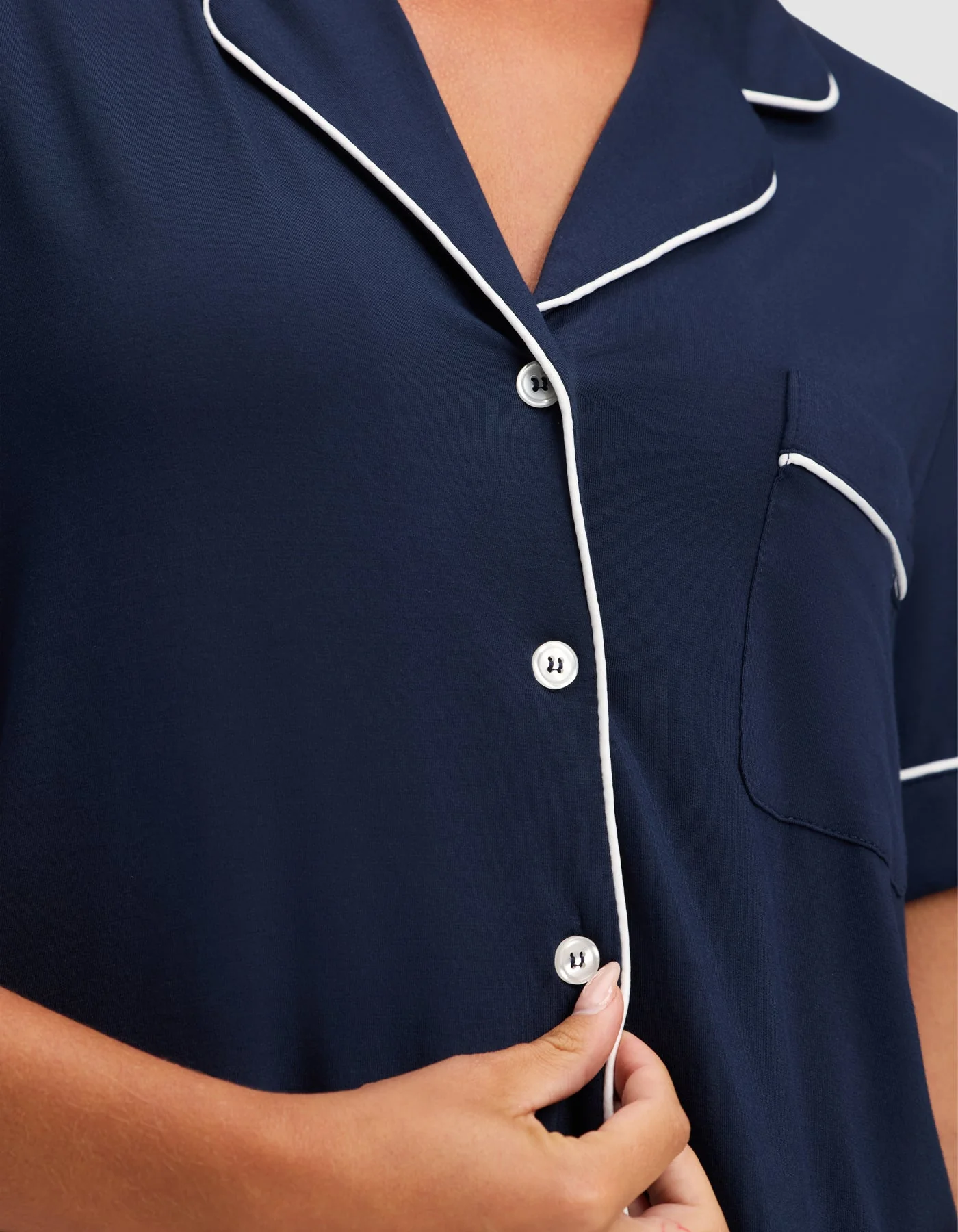 Women's Bamboo Stretch-Knit Short Sleeve Pajama Top - Image 19