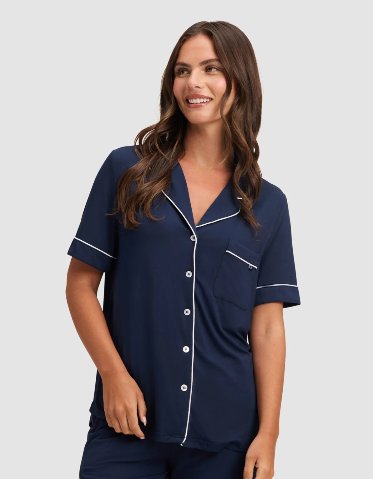 Women's Bamboo Stretch-Knit Short Sleeve Pajama Top - Image 15