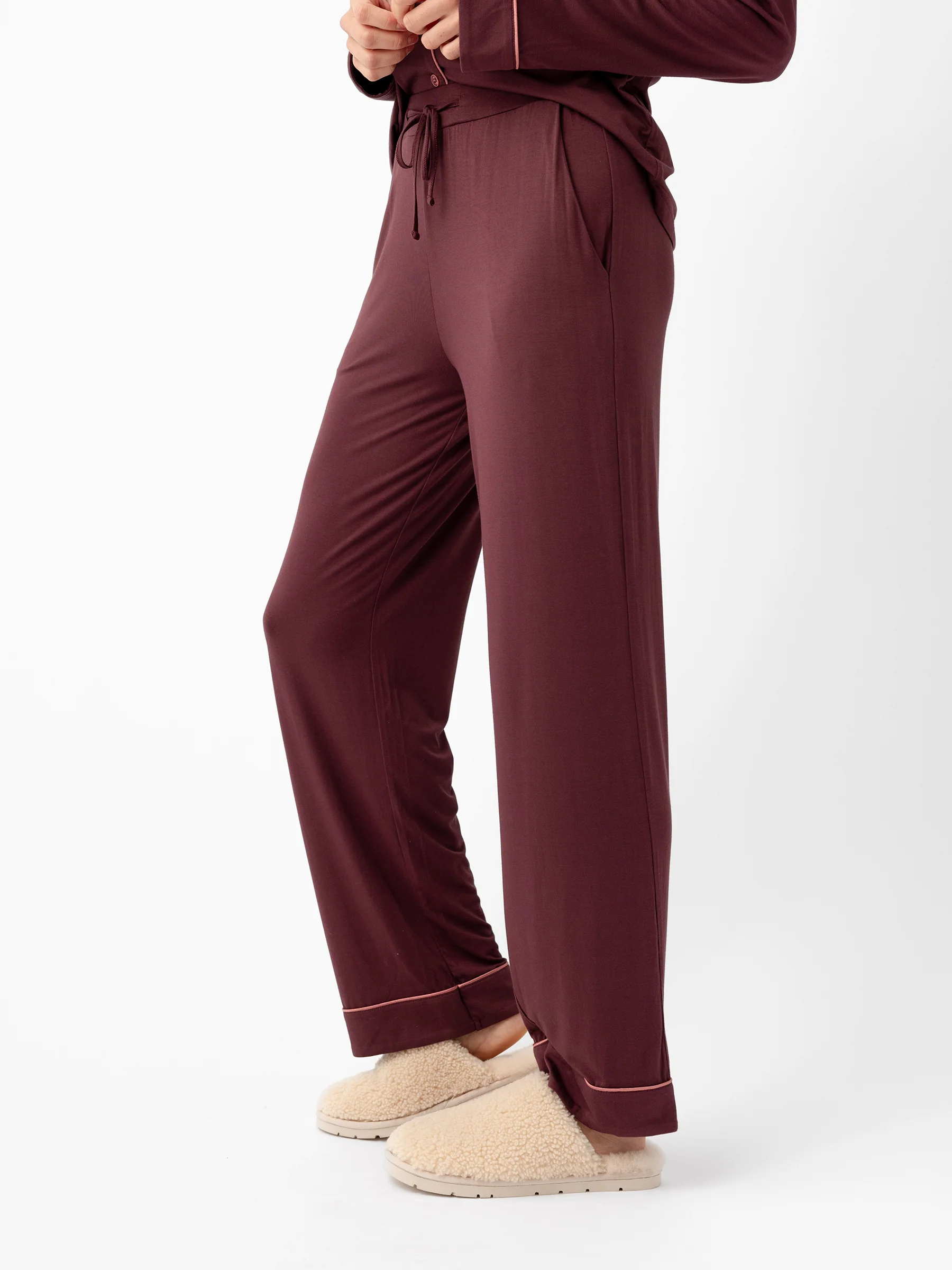 Women's Bamboo Stretch-Knit Short Sleeve & Pant Pajama Set - Image 57