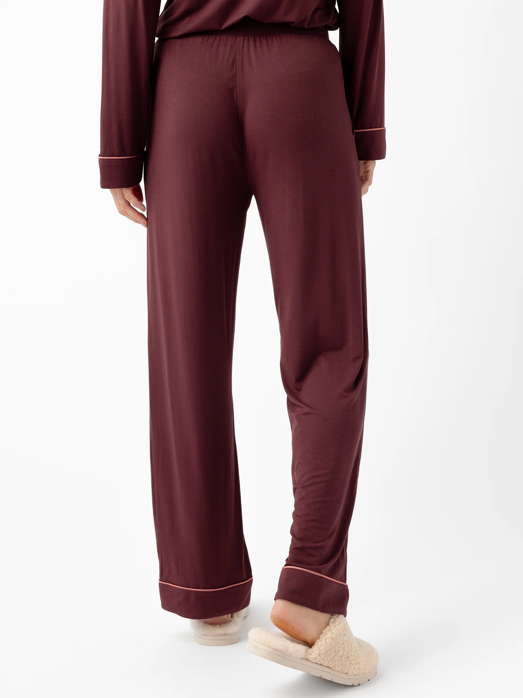 Women's Bamboo Stretch-Knit Short Sleeve & Pant Pajama Set - Image 58