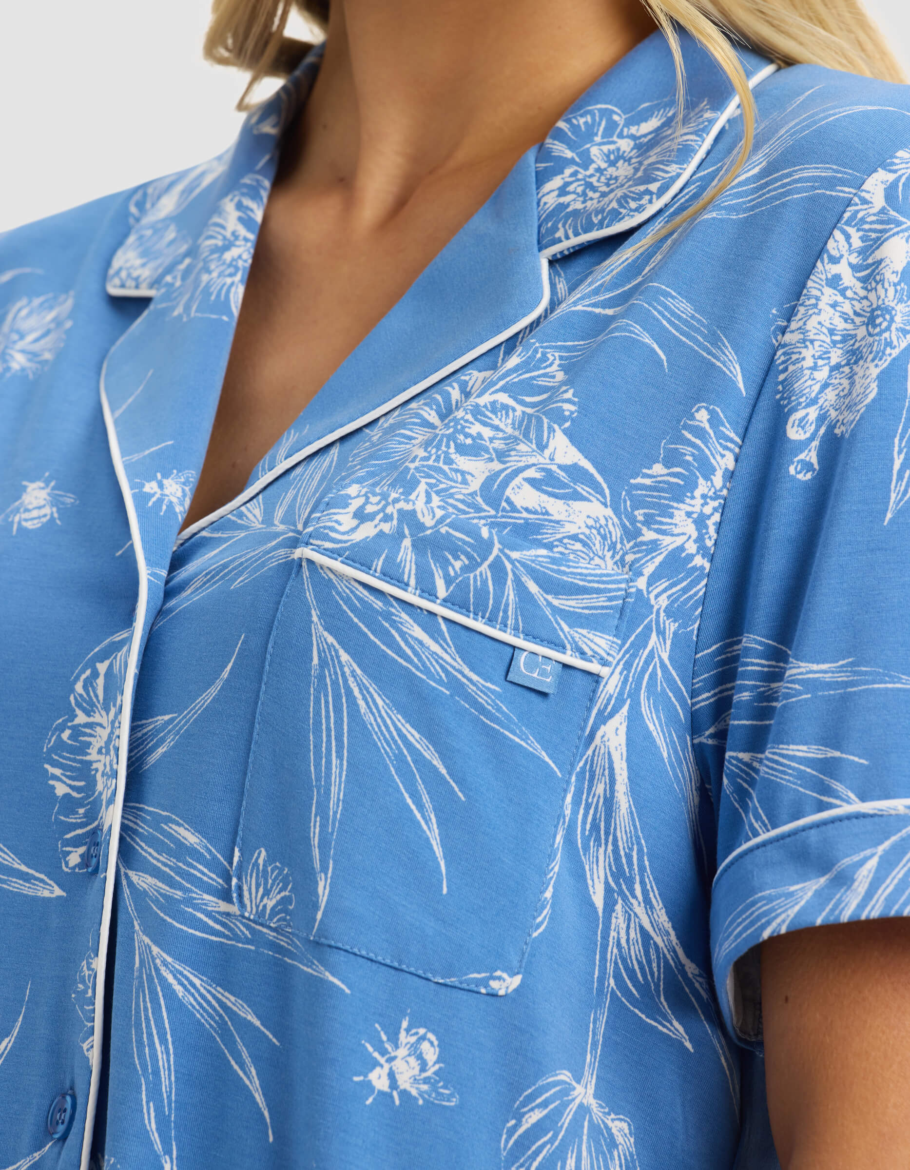 Women's Bamboo Stretch-Knit Short Sleeve Pajama Set - Image 86