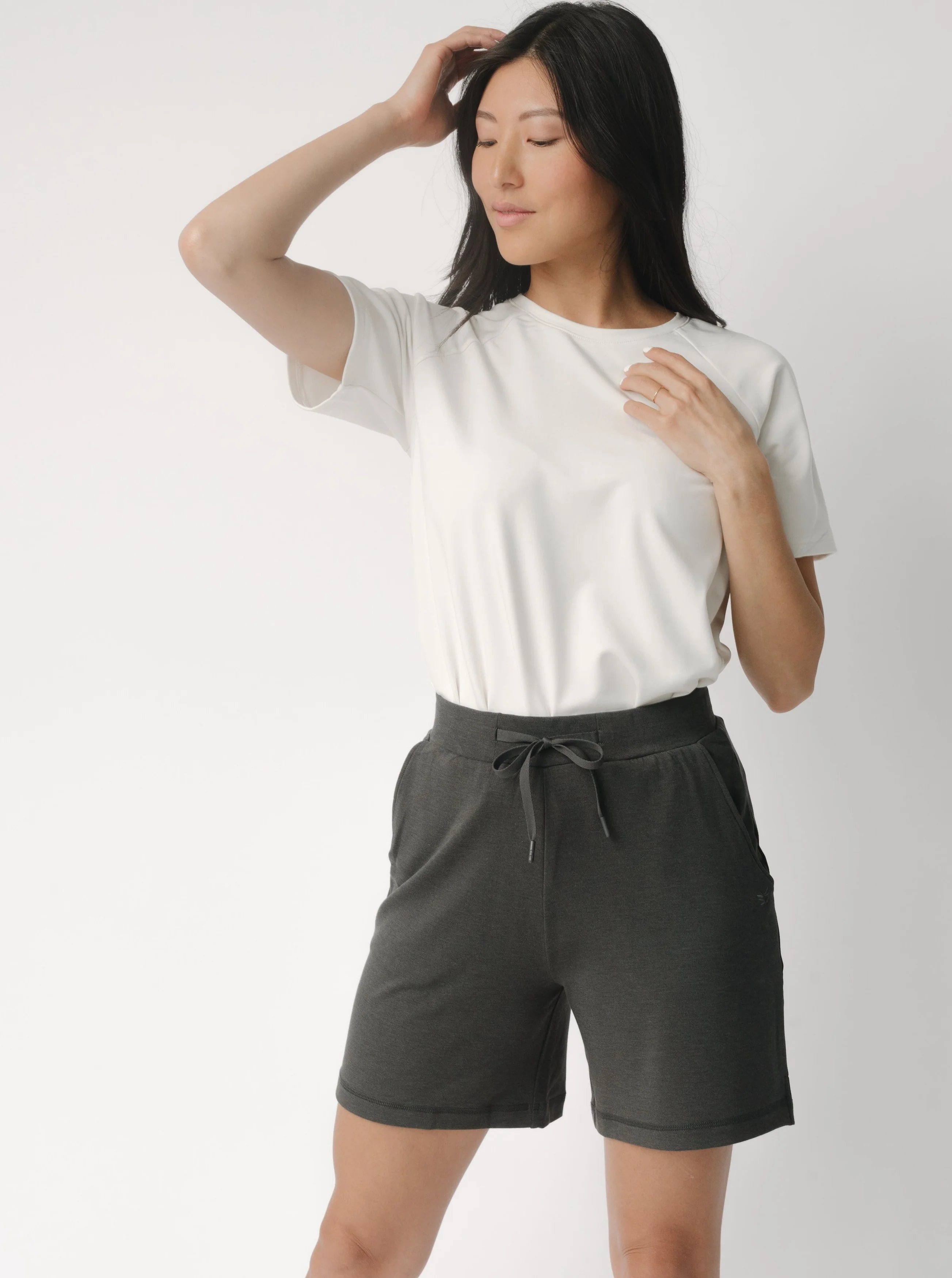 Women's Brushed Bamboo Mid-Length Shorts - Last Chance - Image 7