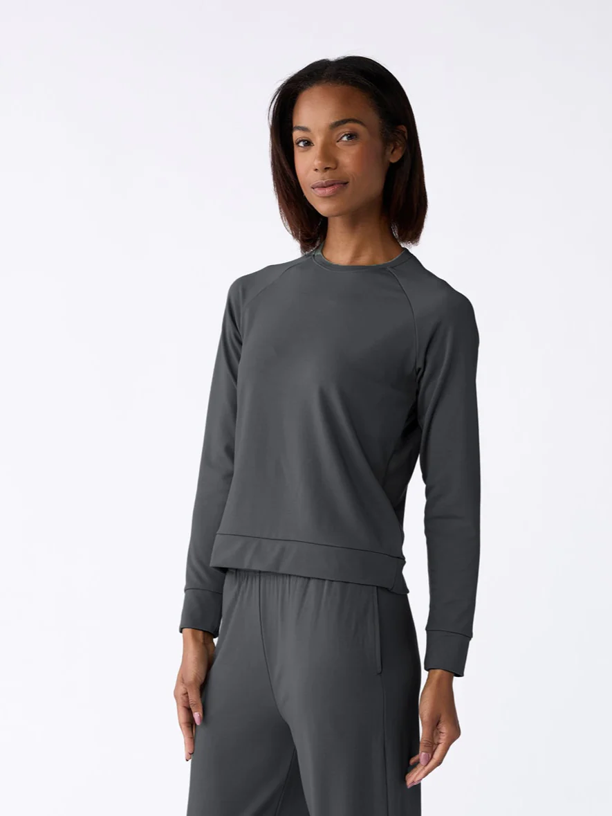 Women's Brushed Bamboo Pullover Crew - Image 5